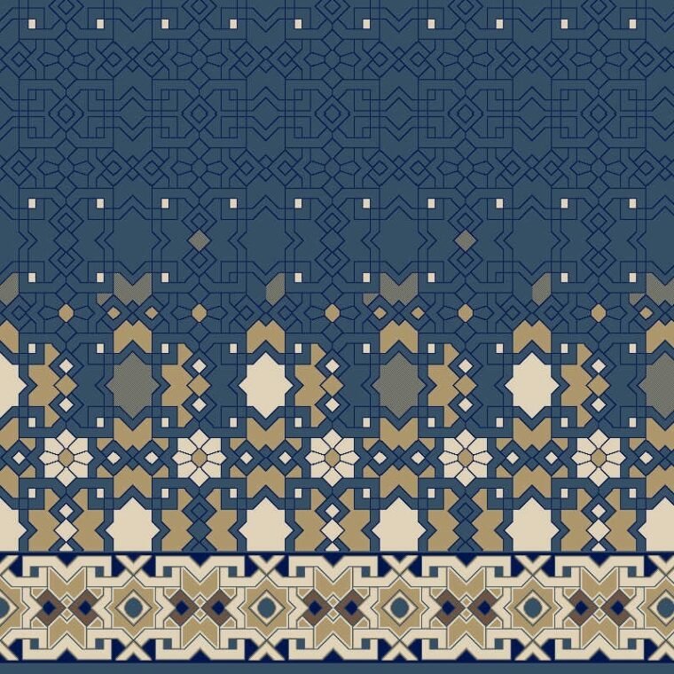 سجاد مساجد اندلسية — ازرق