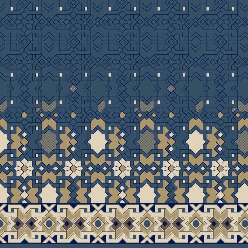 سجاد مساجد اندلسية — ازرق