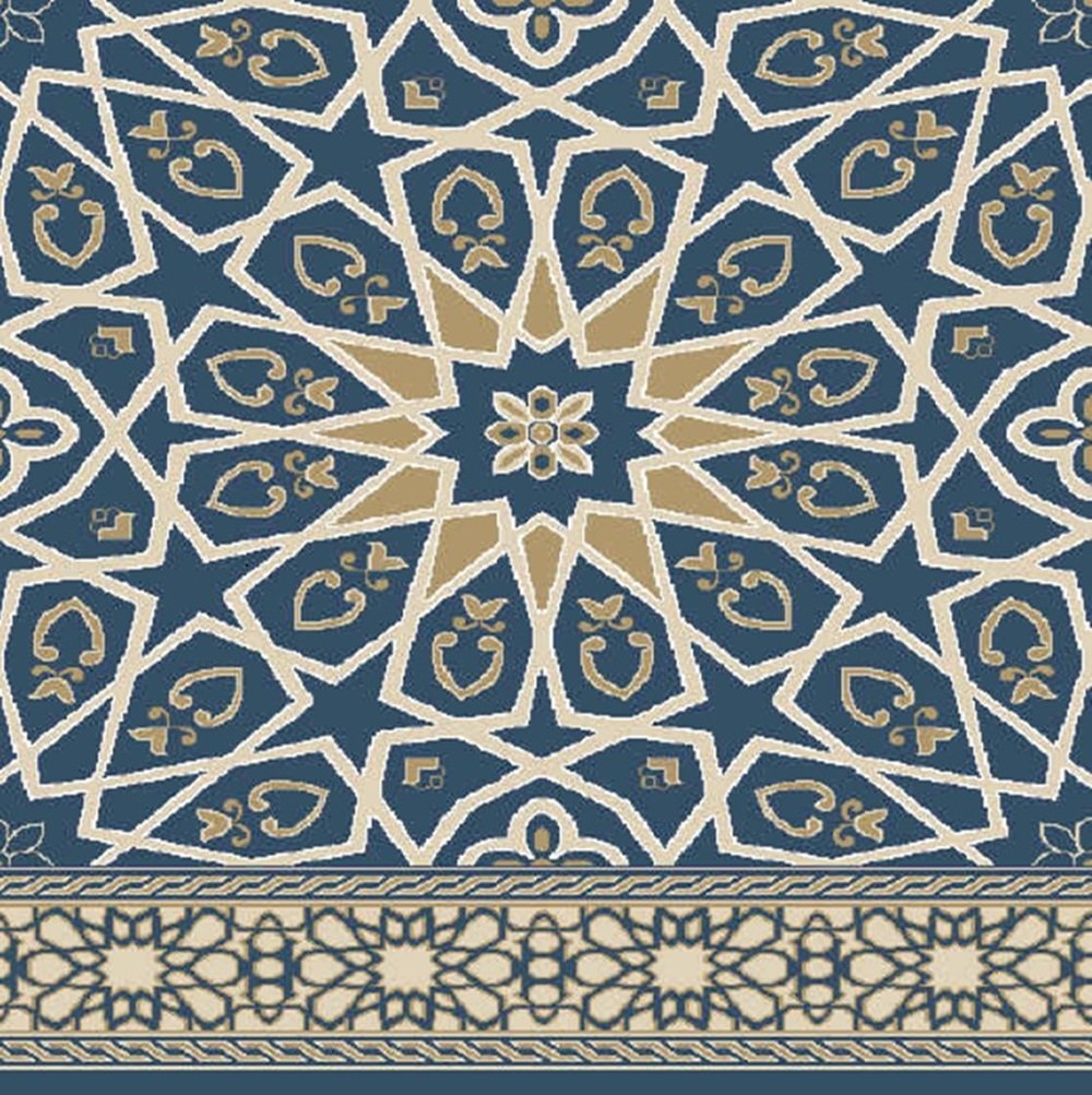 سجاد مساجد اليقين — ازرق